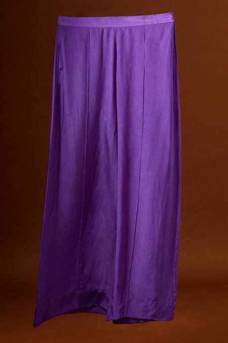 Buy_Yoshita Couture_Purple Embroidery Round Neck Shibori Kaftan Set _Online_at_Aza_Fashions