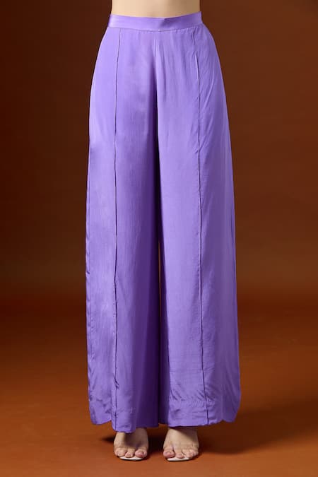 Yoshita Couture_Blue Embroidery Mandarin Collar Shibori Kaftan And Pant Set _at_Aza_Fashions