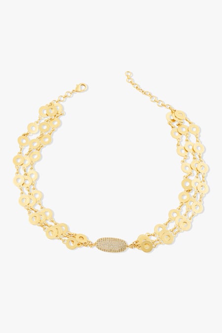 Shop_Joules By Radhika_Gold Plated Anina Tone Necklace _at_Aza_Fashions
