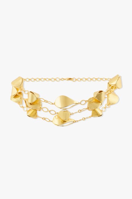 Shop Joules By Radhika Gold Plated Contemporary Caelia Choker at Aza Fashions Shop_Joules By Radhika_Gold Plated Contemporary Caelia Choker _at_Aza_Fashions