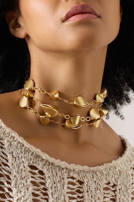 Buy Joules By Radhika Gold Plated Contemporary Caelia Choker Online at Aza Fashions Buy_Joules By Radhika_Gold Plated Contemporary Caelia Choker _Online_at_Aza_Fashions