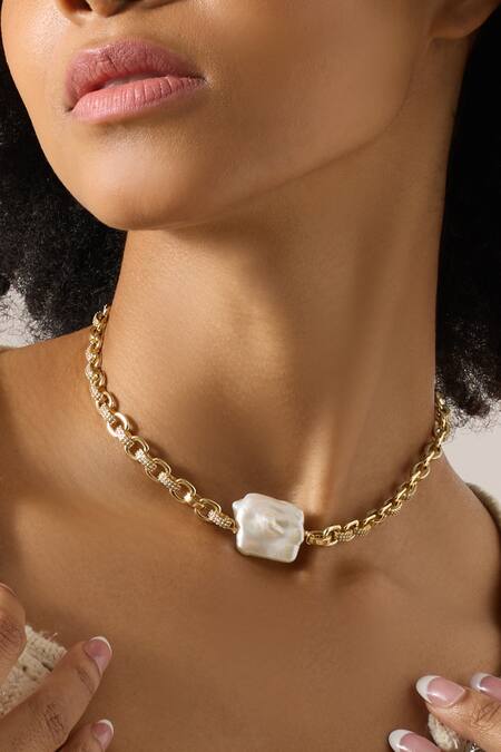 Buy Joules By Radhika White Aseneth Baroque Pearl Necklace Online at Aza Fashions Buy_Joules By Radhika_White Aseneth Baroque Pearl Necklace _Online_at_Aza_Fashions