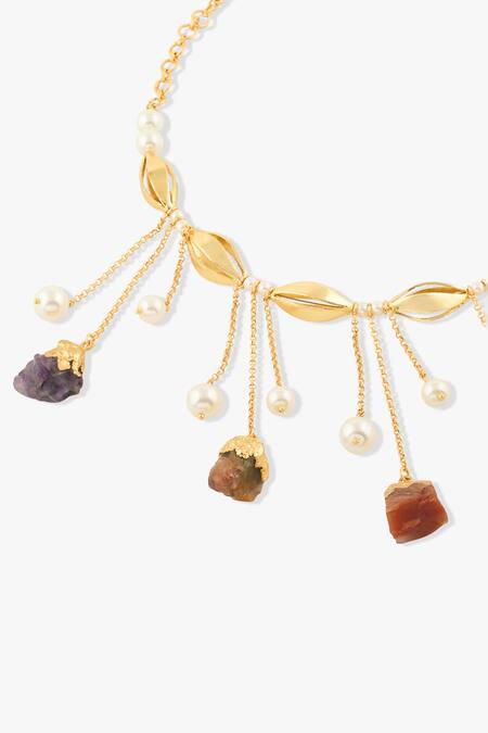 Joules By Radhika_Multi Color Contemporary Zenyra Necklace _Online_at_Aza_Fashions