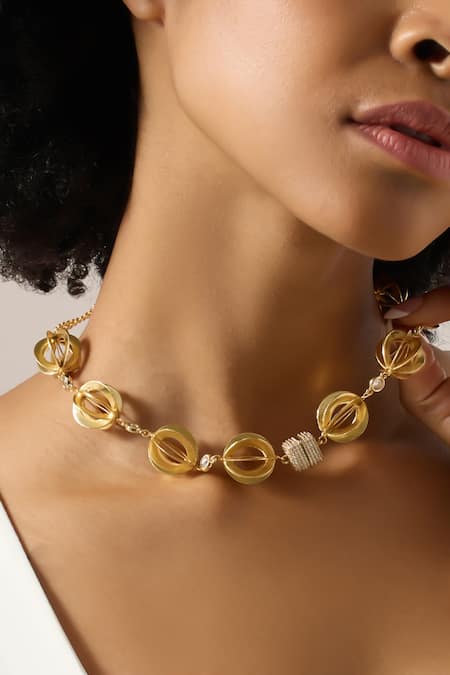 Buy Joules By Radhika Gold Plated Meloura Choker Necklace Online at Aza Fashions Buy_Joules By Radhika_Gold Plated Meloura Choker Necklace _Online_at_Aza_Fashions