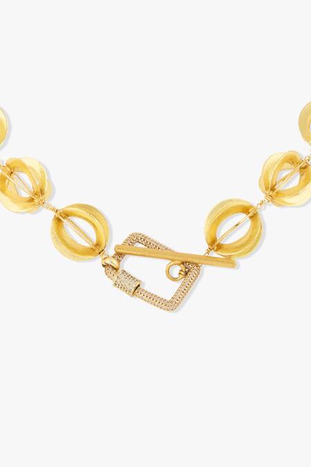 Joules By Radhika Gold Plated Kireth Choker Necklace Online at Aza Fashions Joules By Radhika_Gold Plated Kireth Choker Necklace_Online_at_Aza_Fashions