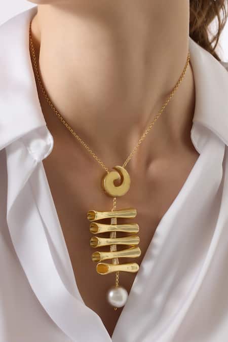 Buy Joules By Radhika Gold Plated Thenira Pendant Necklace Online at Aza Fashions Buy_Joules By Radhika_Gold Plated Thenira Pendant Necklace _Online_at_Aza_Fashions