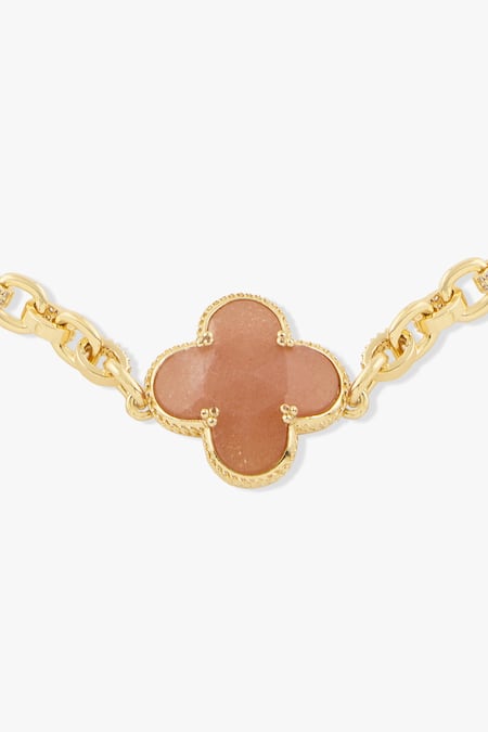 Joules By Radhika Pink Lunhara Agate Necklace Online at Aza Fashions Joules By Radhika_Pink Lunhara Agate Necklace _Online_at_Aza_Fashions