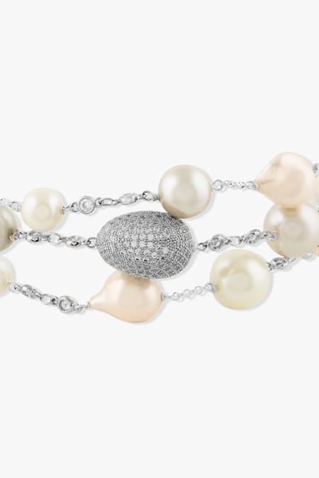 Joules By Radhika_Multi Color Multicolor Baroque Pearl Choker _Online_at_Aza_Fashions