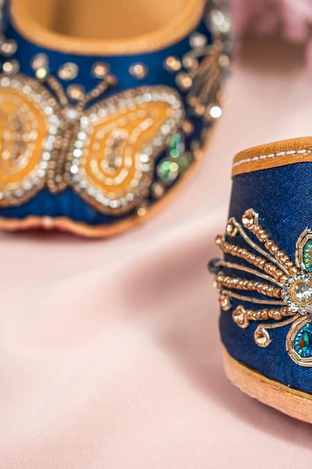 Shop_Loryphilory_Blue Butterfly Embroidered Jutti _Online_at_Aza_Fashions