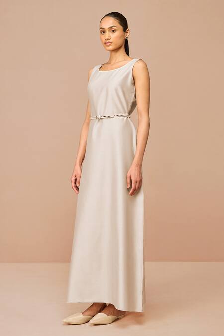 Buy_Ampm_Beige Chanderi Embroidery Open , Square Raysa Jacket Set _Online_at_Aza_Fashions