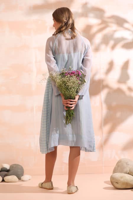 Dhaari Hand Painted Flare Midi Dress 