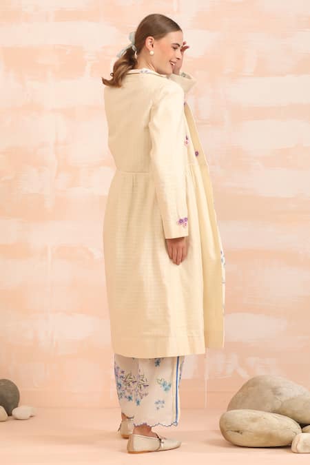 Dhaari Hand Painted Cotton Silk Jacket 