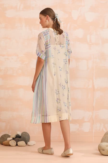 Dhaari Hand Painted Midi Dress & Slip 