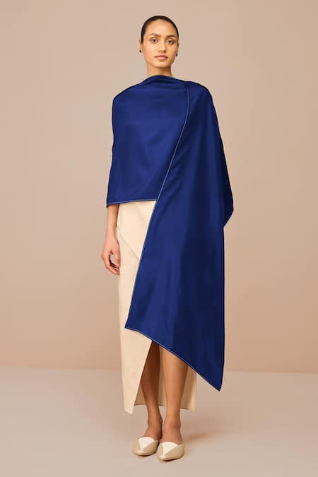 Shop_Ampm_Blue Emis Silk Scarf _at_Aza_Fashions