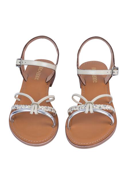 Nine By Janine Burch & Silver Leather Flats 