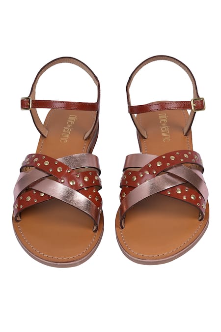 Nine By Janine Bric & Rose Gold Designer Flats 