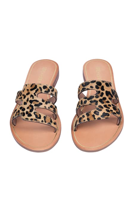 Shop_Nine By Janine_Multi Color Cheetah Print Slide Sandals _at_Aza_Fashions