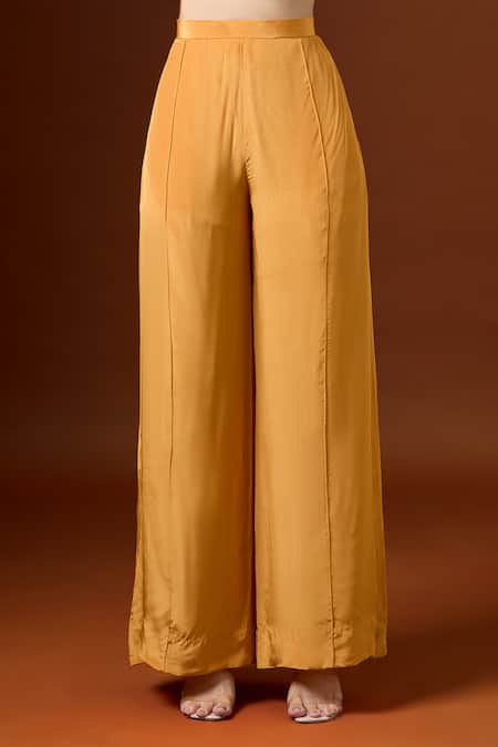 Buy_Yoshita Couture_Yellow Embroidery Round Neck Shibori Kaftan Set _Online_at_Aza_Fashions