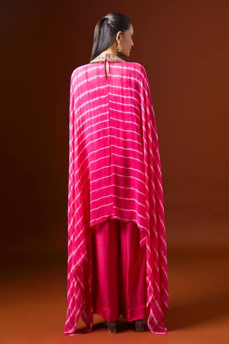 Yoshita Couture Embroidered Stripe Kaftan Set 