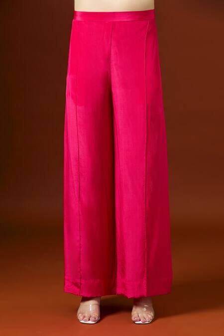 Buy_Yoshita Couture_Pink Embroidery, Beads Round Neck Stripe Kaftan Set _Online_at_Aza_Fashions