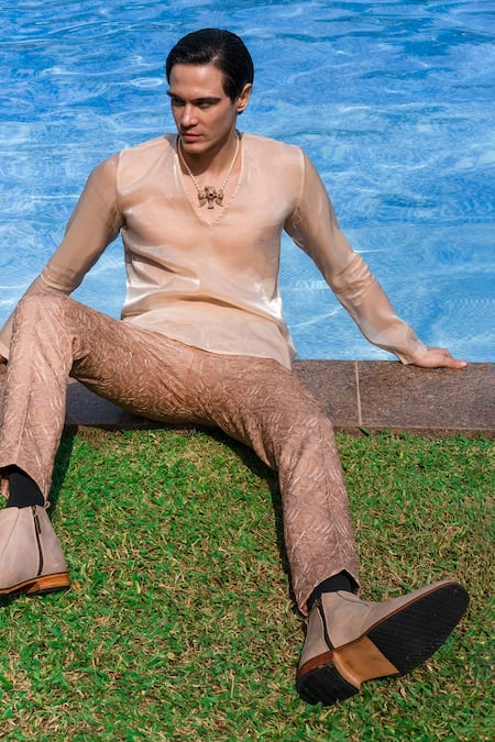 Jigar & Nikita Dusty Rusty Jacket Set 