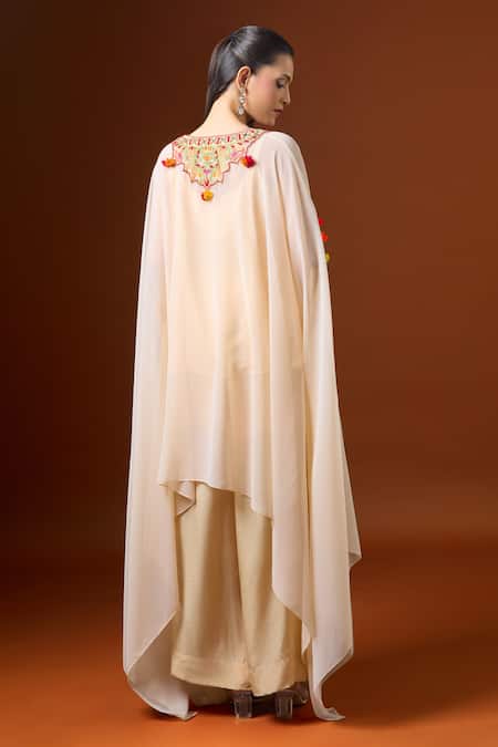 Yoshita Couture Embroidered Asymmetric Kaftan Set 