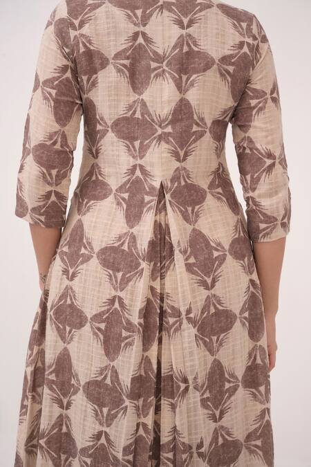 Buy Ruchi Marodia Beige Cotton Printed Kurta Set Online at Aza Fashions Buy_Ruchi Marodia_Beige Cotton Printed Kurta Set _Online_at_Aza_Fashions