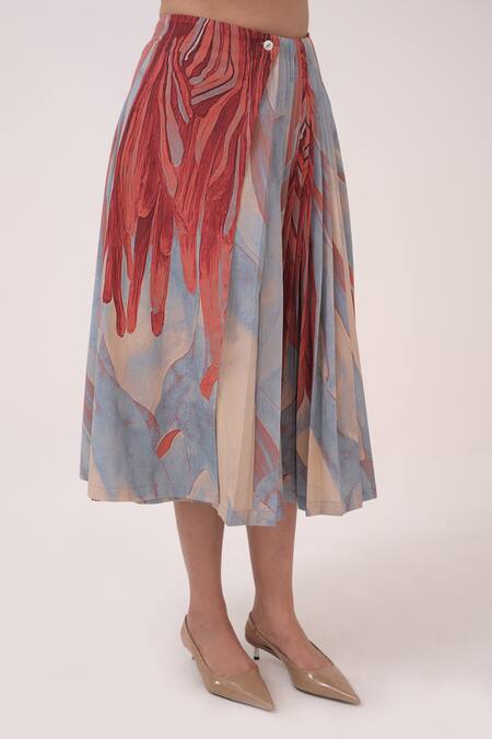 Buy Ruchi Marodia Multi Color Bows High Neck Herringbone Skirt Set Online at Aza Fashions Buy_Ruchi Marodia_Multi Color Bows High Neck Herringbone Skirt Set _Online_at_Aza_Fashions