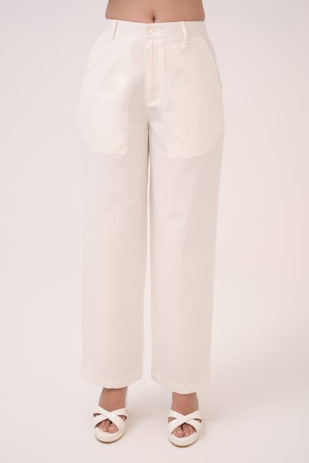 Ruchi Marodia Red Cotton Embroidery Collared Berry And White Pant Set Online at Aza Fashions Ruchi Marodia_Red Cotton Embroidery Collared Berry And White Pant Set _Online_at_Aza_Fashions