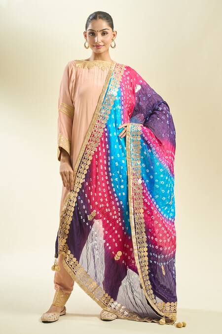 Buy_Samyukta Singhania_Multi Color Silk Blend Dupatta