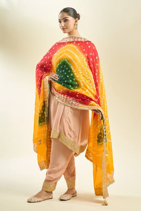 Samyukta Singhania_Multi Color Silk Blend Dupatta_Online_at_Aza_Fashions