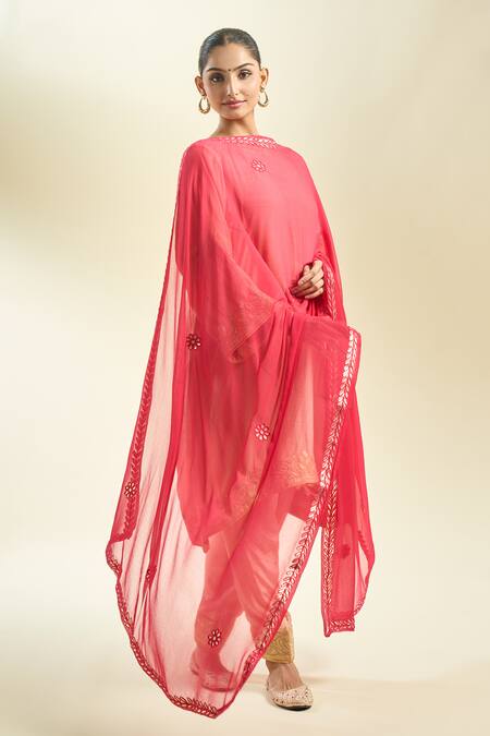 Buy_Samyukta Singhania_Embroidered Chiffon Dupatta_Online_at_Aza_Fashions