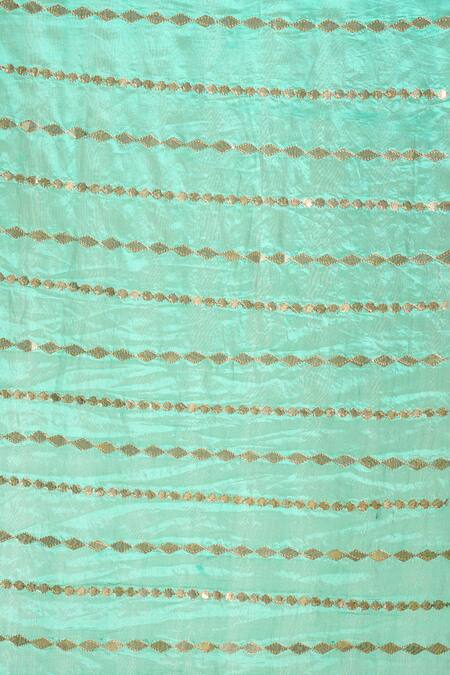 Buy_Samyukta Singhania_Turquoise Blue Silk Blend Dupatta_Online_at_Aza_Fashions