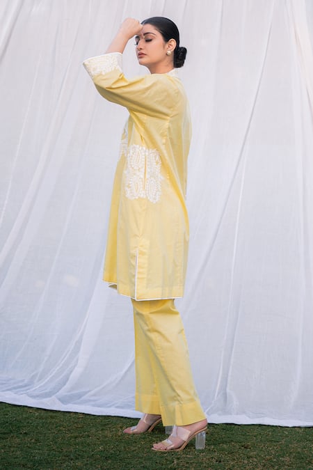 Daljit Sudan Linen Cotton Phiran Kurta Set