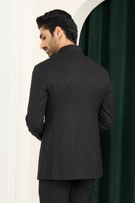 Gargee Designers Black Designer Bandhgala Set 