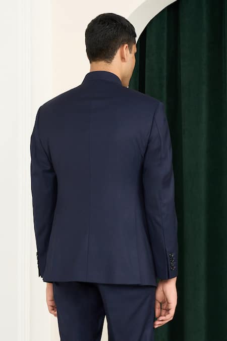 Gargee Designers Navy Blue Designer Bandhgala Set 