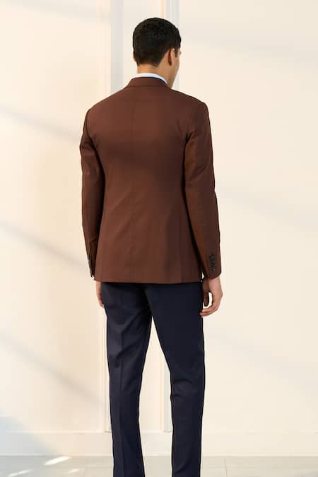 Gargee Designers Brown Wool Single Breasted Blazer 