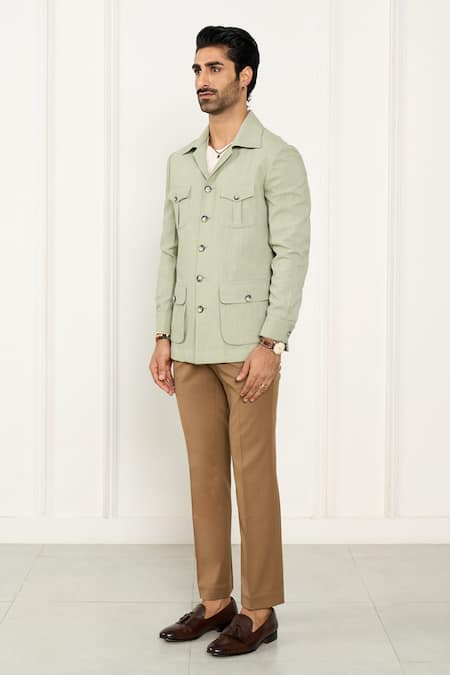 Buy Gargee Designers Green Polyester, Viscose, Lycra Designer Shacket Online at Aza Fashions Buy_Gargee Designers_Green Polyester, Viscose, Lycra Designer Shacket _Online_at_Aza_Fashions