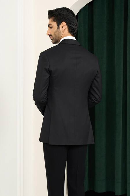 Gargee Designers Black Plain Tuxedo Set 