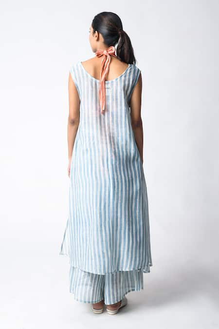 JAYATI GOENKA Striped Tunic Sky Set 