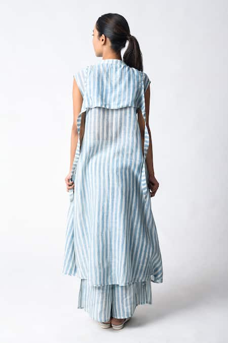 JAYATI GOENKA Slit Shirt Tunic Sky Set 