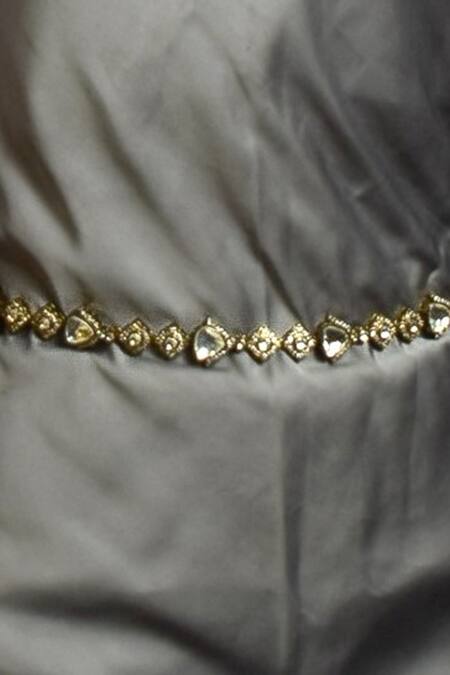 Amaara Jewels Gold Antique Moissanite Designer Belt Online at Aza Fashions Amaara Jewels_Gold Antique Moissanite Designer Belt _Online_at_Aza_Fashions