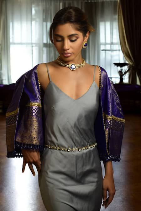 Shop Amaara Jewels Gold Antique Moissanite Designer Belt at Aza Fashions Shop_Amaara Jewels_Gold Antique Moissanite Designer Belt _at_Aza_Fashions