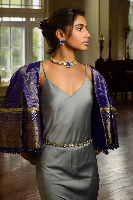 Buy Amaara Jewels Gold Antique Moissanite Designer Belt Online at Aza Fashions Buy_Amaara Jewels_Gold Antique Moissanite Designer Belt _Online_at_Aza_Fashions