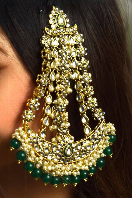 Buy Amaara Jewels Gold Plated Royal Heritage Meenakari Pasa Online at Aza Fashions Buy_Amaara Jewels_Gold Plated Royal Heritage Meenakari Pasa_Online_at_Aza_Fashions