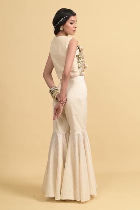 Rishi and Vibhuti Embroidered Jacket & Sharara Set 