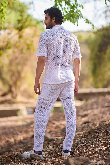 Nirmooha Woven Ember Crochet Pants 