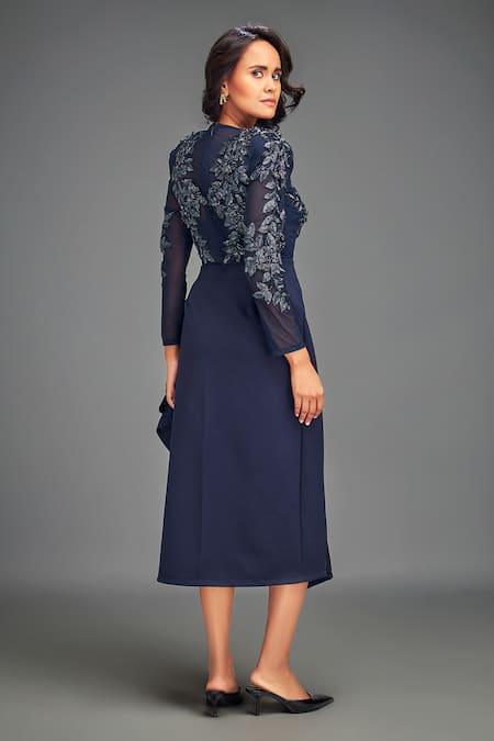 Deepika Arora Navy Blue Designer Skirt Set 