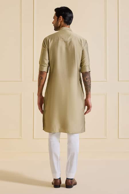 Shop Raghavendra Rathore Jodhpur Beige Viscose, Silk Aurora Luxe Kurta at Aza Fashions Shop_Raghavendra Rathore Jodhpur_Beige Viscose, Silk Aurora Luxe Kurta _at_Aza_Fashions