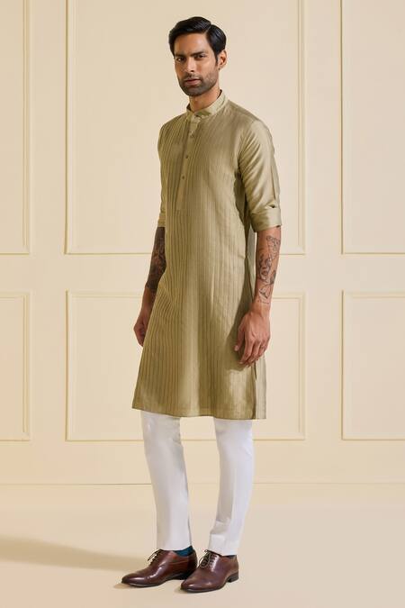 Raghavendra Rathore Jodhpur Beige Viscose, Silk Aurora Luxe Kurta Online at Aza Fashions Raghavendra Rathore Jodhpur_Beige Viscose, Silk Aurora Luxe Kurta _Online_at_Aza_Fashions